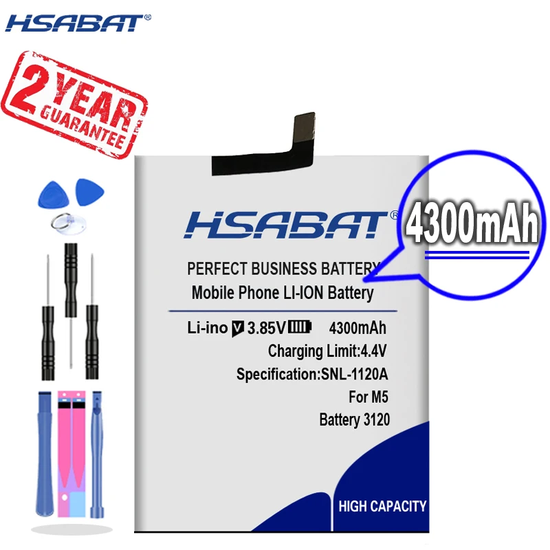 Новое поступление [HSABAT] 4300mAh 3120 Сменный аккумулятор для BQ Aquaris M5 | Мобильные