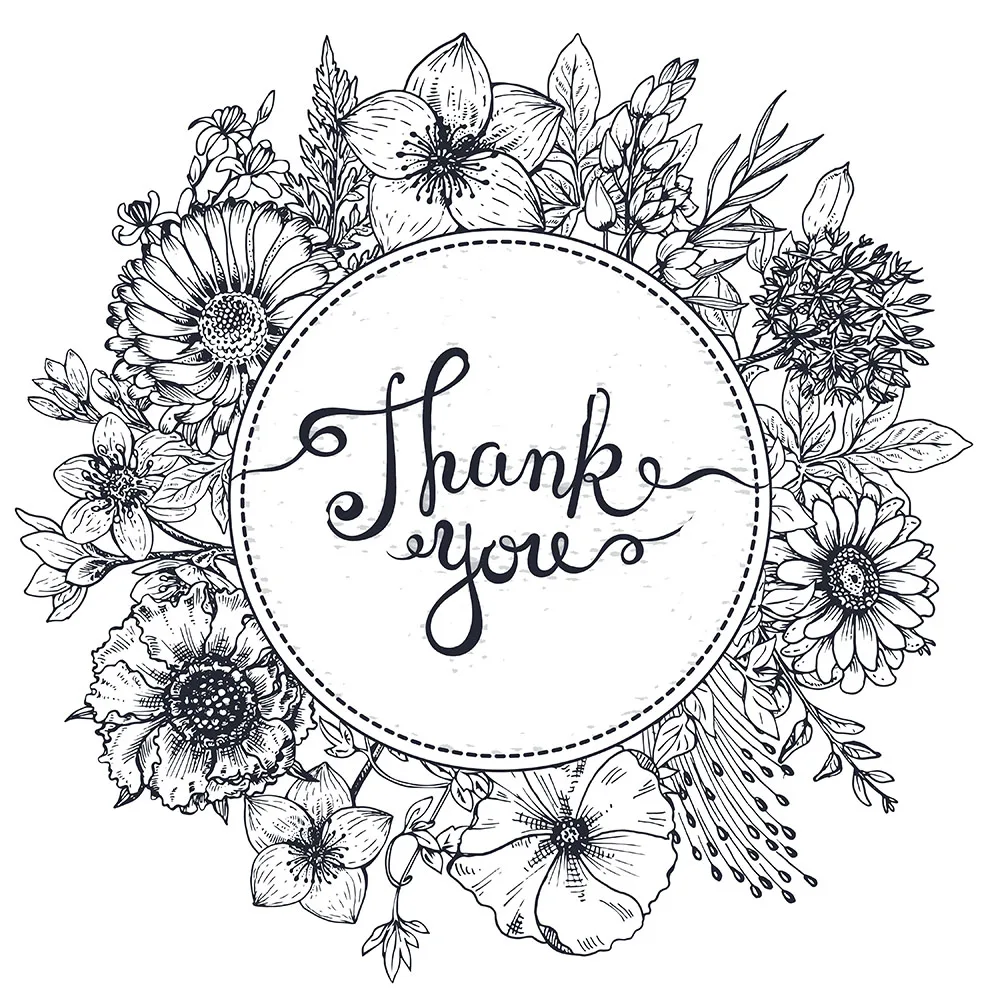Kwan Crafts Leaves Hello Thanks Grateful Clear Stamps for Card Making Decoration and DIY Scrapbooking