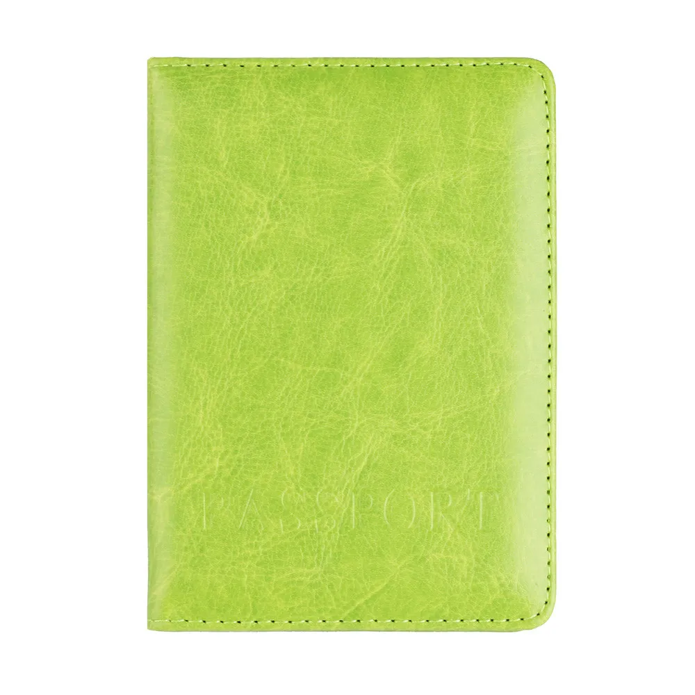 Кожаный бумажник для паспорта, бумажника, Обложка для паспорта, мягкая обложка для паспорта - Цвет: Green