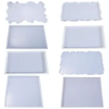 

Large Silicone Tray Fluids Artist Mold Irregular Coasters UV Epoxy Resin Art DIY Make Your Own Tray Mould Set Fruit Plate Mold