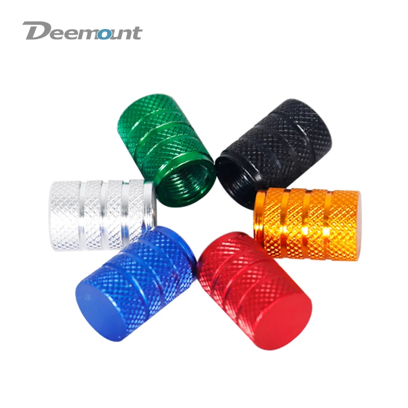 

Bicycle 4PCS Schrader valve cover anodized CNC cylindrical tire valve connector A/V valve nut cover bicycle accessories