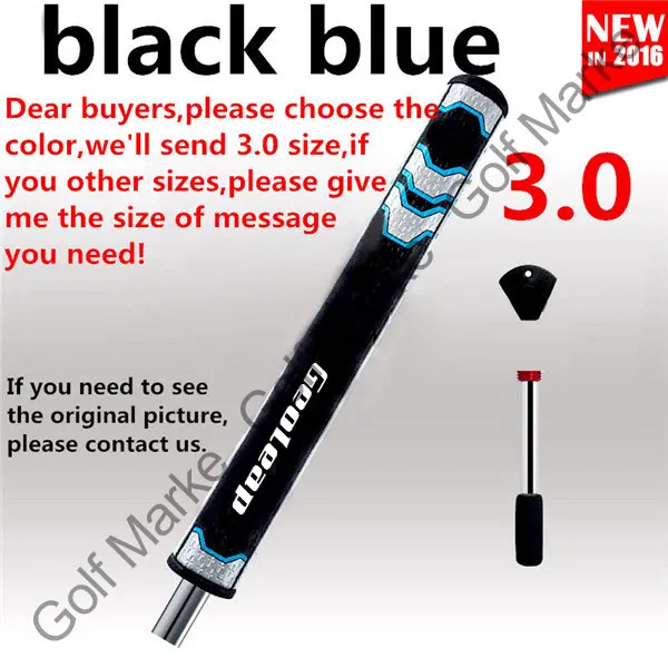 3.0black blue Новейшая горячее предложение Non-slip Гольф обмотка для захвата Sup* реш* 2,0/3,0/5,0 клюшки для гольфа Гольф сцепление с высоким качеством - Цвет: 3.0black blue