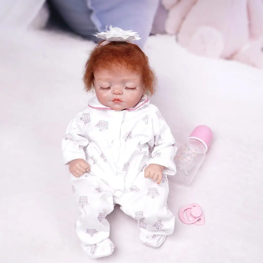 

47CM Sweet Reborn Baby Girl Dolls With Blanket Newborn Baby Soft Touching Weighted Soft Body Christmas Gift Babe Dolls Reborn