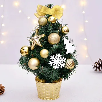 

30cm Mini Christmas Tree Xmas Artificial Tabletop Decorations Festival Miniature Tree Home Room Desktop Ornaments Children Gifts