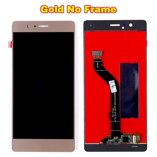 Протестированный 5,2 дюймовый экран для huawei P9 Lite/huawei G9, ЖК-дисплей, дигитайзер, сборка, 10 точек, сенсорный, олеофобное покрытие, рамка - Цвет: Gold Without Frame