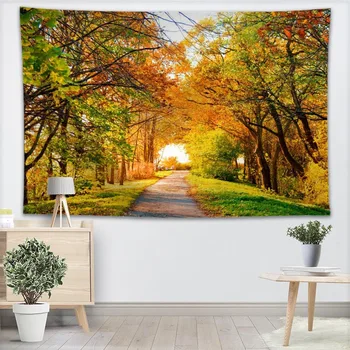 

Custom Birch Forest wall hanging tapestry home decoration rectangle bedroom wall art tapestry 140X250cm