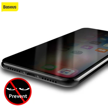 

Baseus Anti Peeping Toughened Glass Film For iPhone X 0.3mm Ultra Thin Anti Spy Tempered Glass For iPhone X 10 Toughened Glass