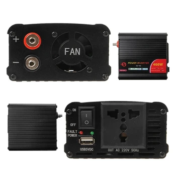 

400Watt Power Inverter DC 12V to 220V AC Car Inverter with USB Charging Port