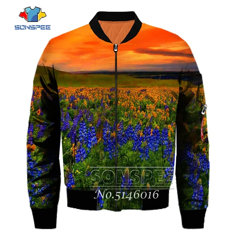 SONSPEE, Подсолнух, цветок, 3D принт, Харадзюку, топ, летающая куртка, Авиатор, пилот, мужская куртка-бомбер, женская модная повседневная одежда F4 - Цвет: 07
