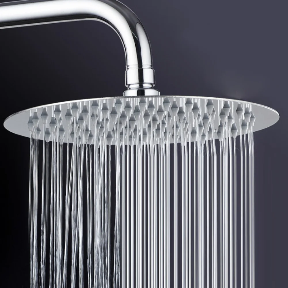10inch Round 360 Degree Rotation Stainless Steel Overheaded Rain Rainfall Shower Head for Bathroom Massage SPA Supplies | Обустройство