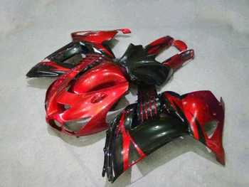 

ZX14R Red w/ Black Fairing Injection Kit for 2006-2011 Kawasaki ZX-14R ZZ1400 ZX 14R 2007 2008 2009 2010