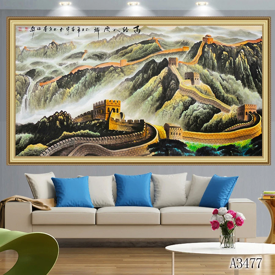 

Abstract Oil Painting Print on Canvas Chinese style The Great Wall Landscape Canvas Art Printing Wall Art Picture for Home Decor
