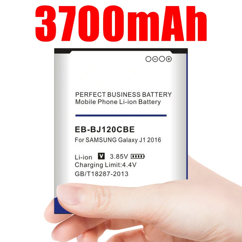 3700 мА/ч, EB-BJ120CBE Батарея для samsung Galaxy J1 Edition J1 версия J120F экспресс 3 J120A J120T J120 SM-J120F