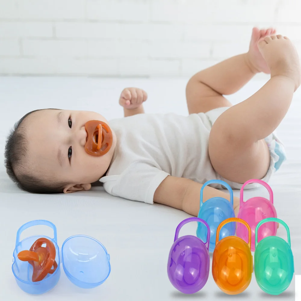 

Portable Pacifier Box Kids Pacifier Nipple Storage Cradle Case Holder Travel Storage Box Baby Infant Pacifiers Boxes PP standard