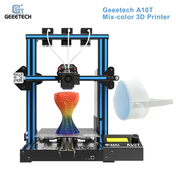 

Geeetech A10T Desktop 3D Printer Fast Assembly Support Mix-Color Printing with GT2560 Control Board 220*220*250mm