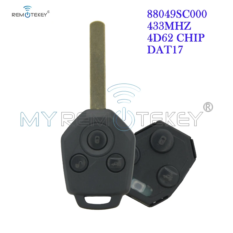 Дистанционный ключ Remtekey 3 кнопки 433 МГц 4D62 чип DAT17 для Subaru Impreza Liberty Forester Outback 2010 2011
