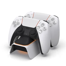 Controlador de jogo estação carregador duplo para sony playstation 5 ps5 sem fio gamepad joystick power dock para controladores de sentido duplo