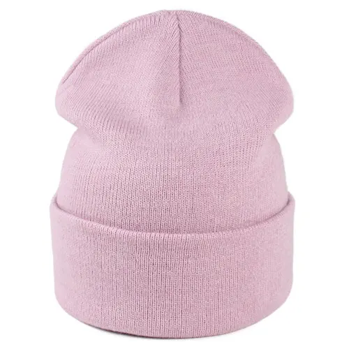 FURTALK, детская шапочка, зимняя шапка для девочек и мальчиков, вязанные осенне-весенние шапочки, детские черные шапочки унисекс для детей 2-5 лет - Цвет: Розовый
