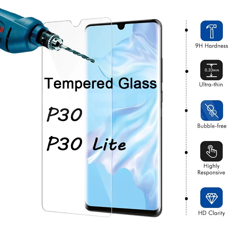

9H Protective Glass on the For Huawei P30 Lite P20 Pro P10 Lite Plus Huawei P Smart 2019 Tempered Screen Protector Glass Film