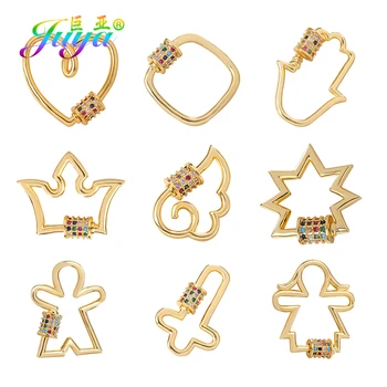 

Juya DIY Decorative Bolt Locks Supplies Handmade Pendant Sprial Screw Clasps Accessories For Mesh Chains Pendant Jewelry Making