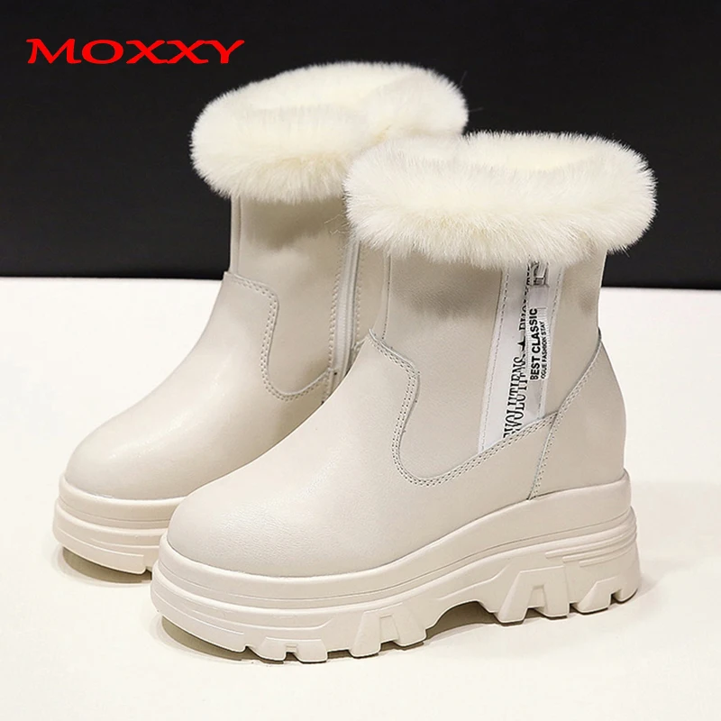 

2019 New Increase Women's Winter Sneakers With Fur High Top Sneakers Chunky Sneaker Wedge Ladies High Heel Casual Shoes Woman