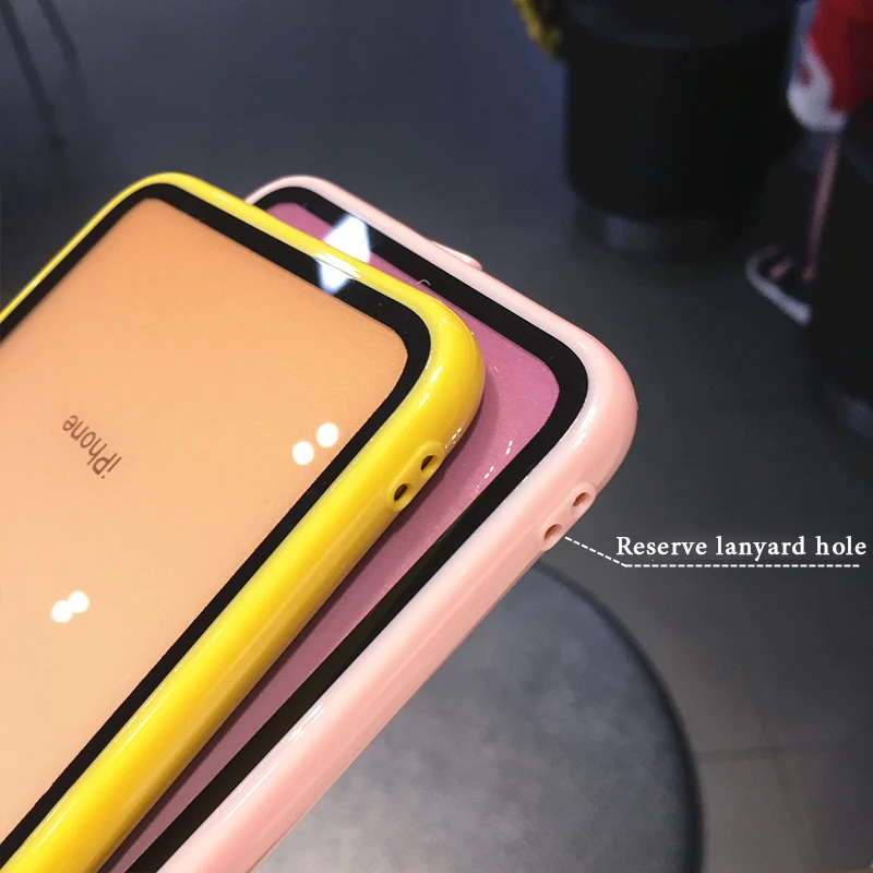 Радужные градиентные чехлы для телефонов iphone 11 XS Max X XR XS 6 6s 7 8 Plus, акриловый прозрачный защитный чехол для iphone 11 Pro