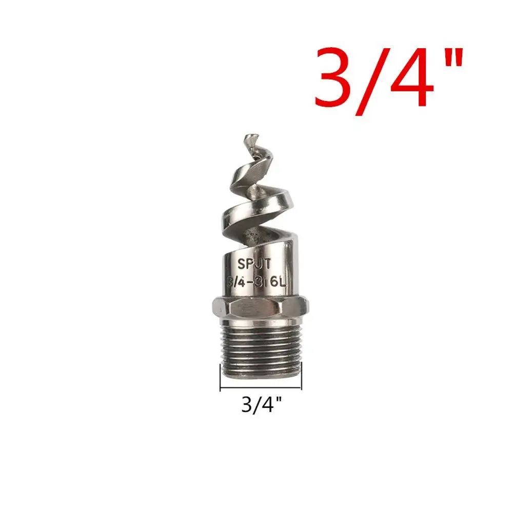 3I4 inch Спиральная струя из нержавеющей стали 316L с наружной резьбой 3/4 дюйма, распылительная Форсунка для полива сада - Цвет: 3I4 inch