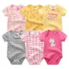 Baby Girl Jumpsuit 6Pcs/Lot Body Suit Spring Summer Toddler Boys Romper Cartoon Newborn Outfits Infant Clothes Set Cotton 3