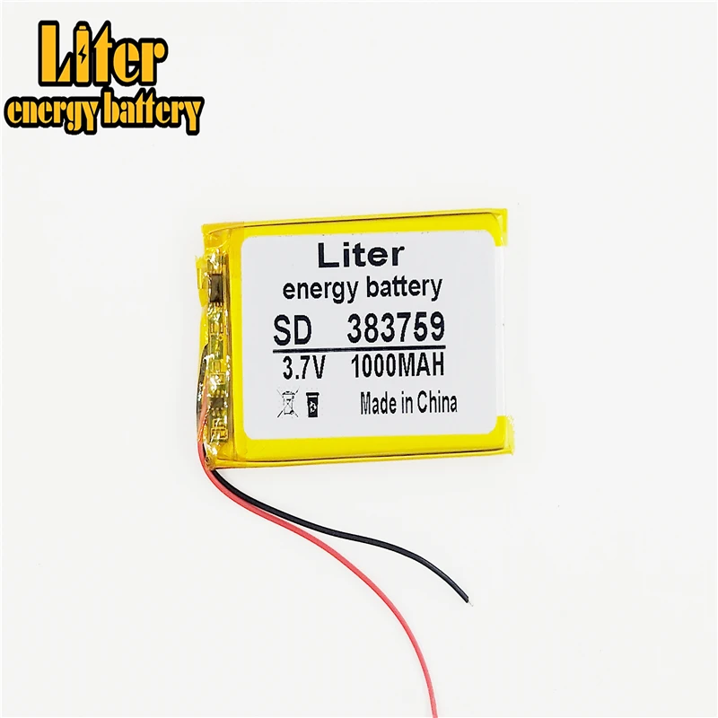 3 7 V 1000mAh 383759 403560 литий-полимерный аккумулятор питания для Mp3 MP4 MP5 DVD PAD электронного