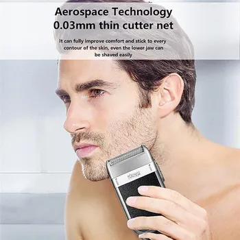

Mens USB Charging Reciprocating Double Mesh Knife Mesh Body Water Shaver