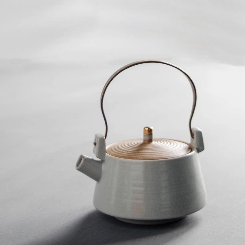 

Handle Kettle Single Kettle Tea Set Japanese Teapot Open Piece Ceramics Kungfu Online Infusion Of Tea Organ