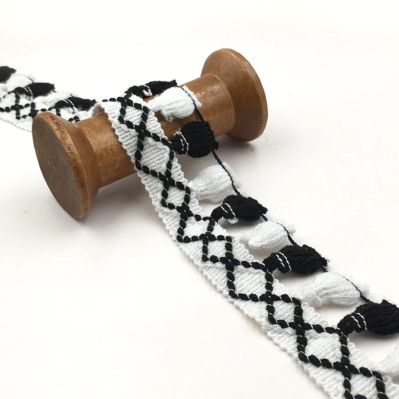 Rumbai Rumbai Renda Kain Jahit Aksesoris Jumbai Hiasan Tirai Rumbai Pinggiran Pita Jahit Renda Untuk DIY Kerajinan Pakaian