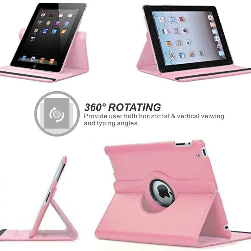 Ipad Mini 6 5gipad Mini 6/5/4/3/2/1 360° Rotating Leather Case With Stand