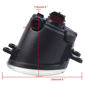 

Driving Lamp Fog Light Glass+Plastic Flood 4300K For left & right 2pcs