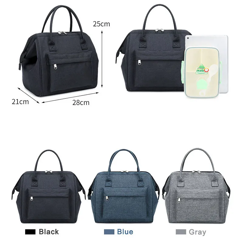 Tanie Oxford o dużej pojemności Lunch izolacja torby pudełko na Lunch utrzymanie torba termiczna piknik podróż termiczna torba na żywność Tote Bolsa Termica W403