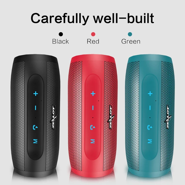 ZEALOT S16 Portable Bluetooth Speaker Wireless Outdoor Waterproof Subwoofer High Power Stereo Speakers with Power Bank 5
