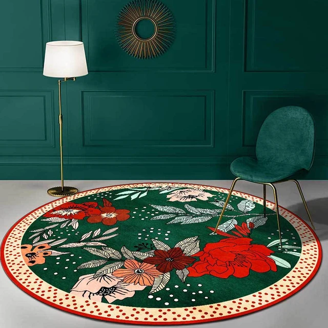 아메리칸 스타일 라운드 영역 러그: 공간에 우아함과 활력을 더하세요