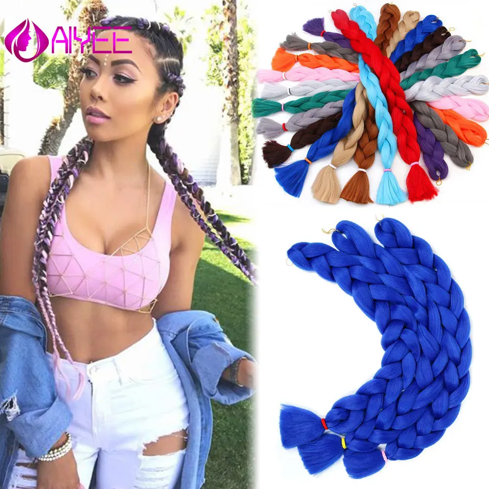 

AIYEE Jumbo Braid Hair For Locs 165g 82 inches Super Linda Hair Extension Synthetic Low Temperature Fiber Braiding Hair