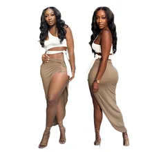 Aliexpress - Women’s suit 2021 summer new slim solid color hollow lace up sexy fashion leisure temperament two piece commuter women’s suit