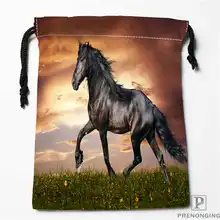 Пользовательские печатные лошадиные сумки для покупок на шнурках дорожный мешочек для хранения плавать Пешие прогулки игрушка сумка унисекс мульти Size18-12-31-155