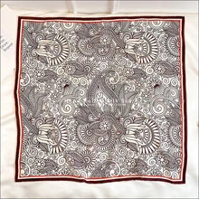 

Paisley Silk Scarf Hand Rolled Edges Silk Scarf Top Manual Rolled Scarfs 90x90 Designer Satin Scarves Foulard En Satin