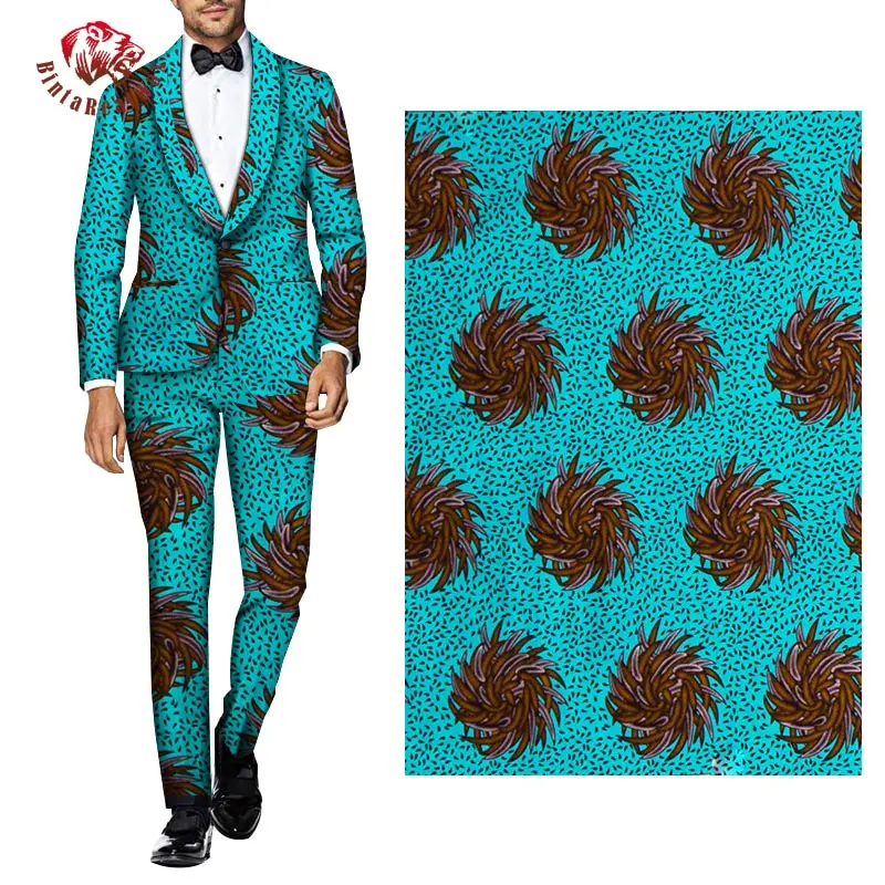 Анкара африканская восковая хлопковая ткань африканская ткань для осенней одежды африканская Ткань 6 ярдов цельная 24FS1379