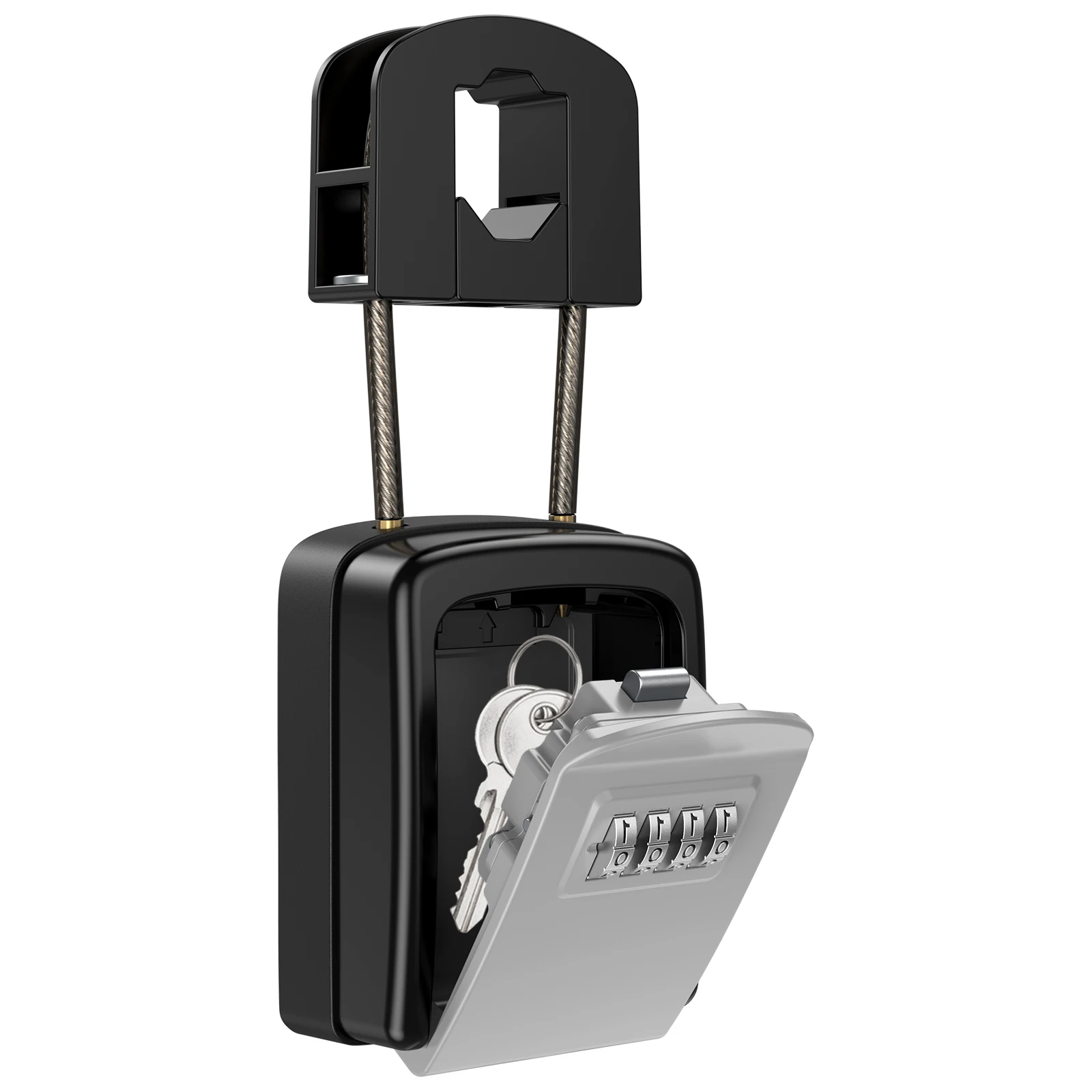 Key Safe Box Wall Mounted 4 Digits Key Lock Code Storage Case IPX5 Cover #YS 