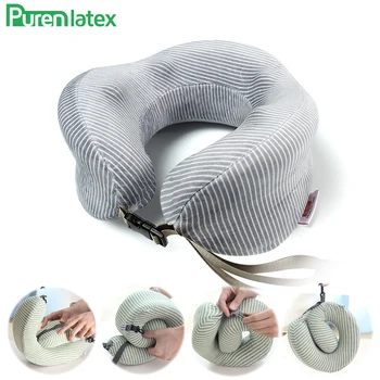 

PurenLatex Travel Pillow Neck for Airplane Memory Foam U Shape Protect Neck Support Slow Rebound Pressure Orthopedic Pillow