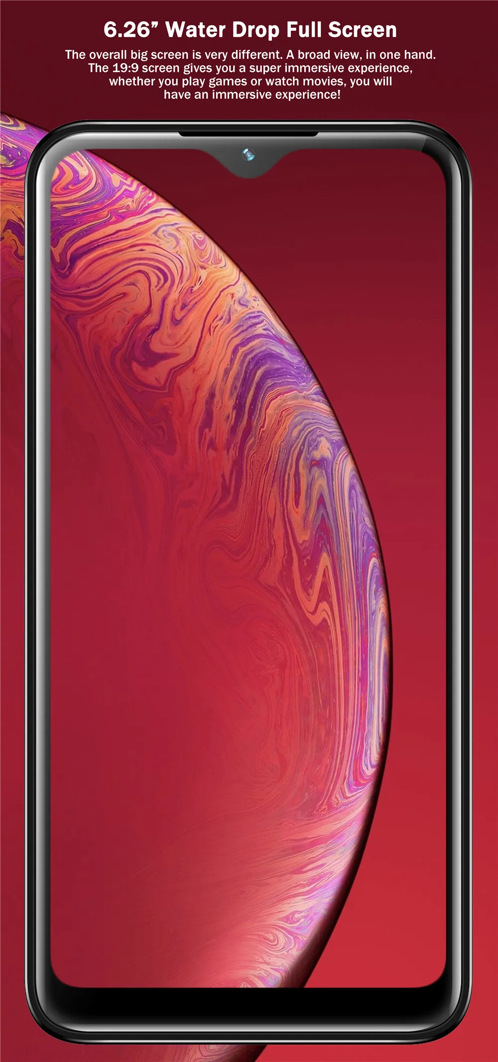 6.26” Water Drop Full Screen