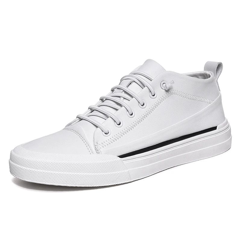 Белая Весенняя мужская повседневная обувь модная брендовая Кожаная Обувь На