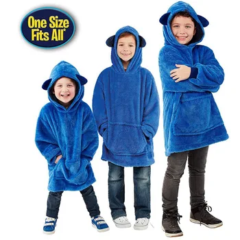 

Hoodie Dinosaur Hooded Sweatshirt Warm Winter Hooded Coats Bathrobe Fleece Pullover For Children For Christmas Gift