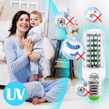 

UV Sterilizer E27 E14 LED Disinfection Light UVC Lamp 112 LEDs Diode Sterilization Lamp Ampoule LED UV Sterilizer Light Bulb