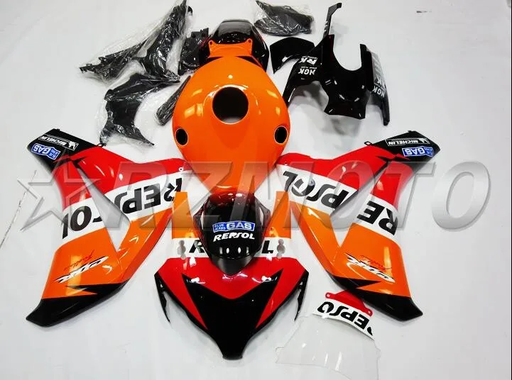 Инжекционного метода литья) ABS Полный комплект обтекателя пригодный для Honda CBR1000RR 08-11 2008 2009 2010 2011 CBR1000 Обтекатели repsol