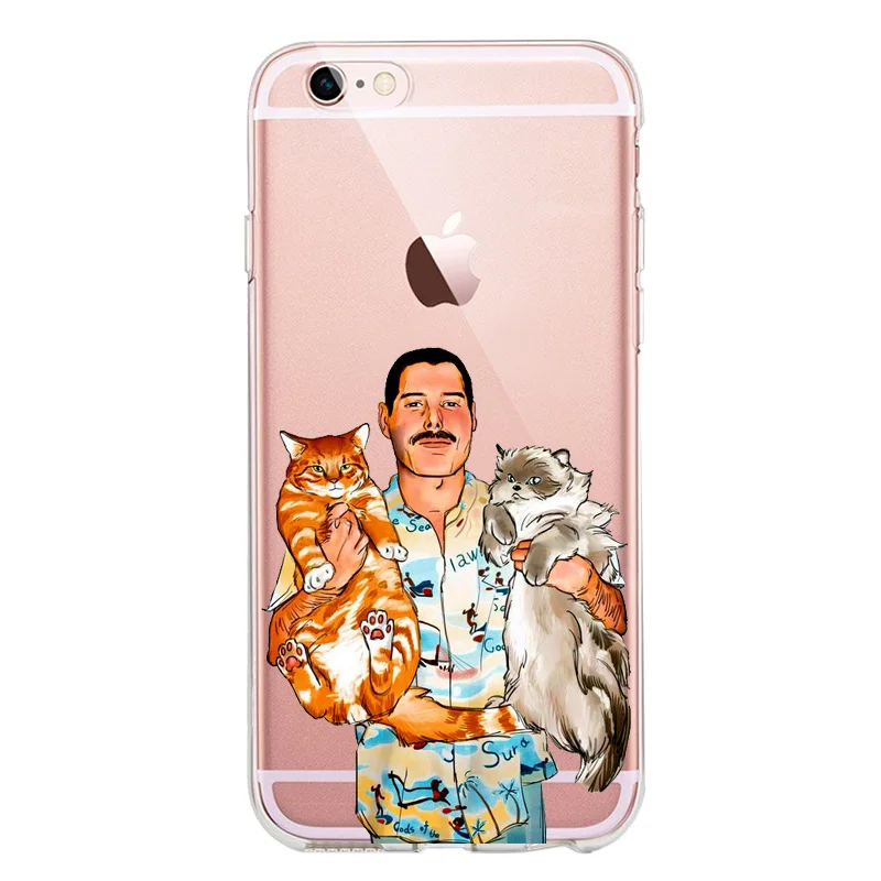 Роскошный брендовый Мягкий силиконовый чехол для телефона Freddie Mercury Queen IPhone XR 5 5S X